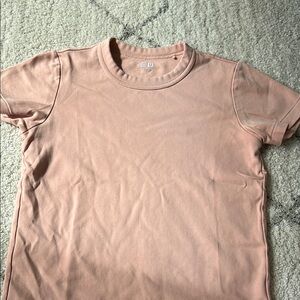 Uniqlo Pink Fitted Short Sleeve Tee